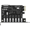 „Orico PVU3 PCI-E 7x USB 3.0“ išplėtimo plokštė staliniams kompiuteriams - Juodas