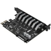 „Orico PVU3 PCI-E 7x USB 3.0“ išplėtimo plokštė staliniams kompiuteriams - Juodas