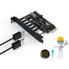 „Orico PVU3 PCI-E 7x USB 3.0“ išplėtimo plokštė stacionariam kompiuteriui - juoda
