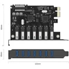 „Orico PVU3 PCI-E 7x USB 3.0“ išplėtimo plokštė stacionariam kompiuteriui - juoda