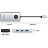 Orico PW11 6in1 USB-C Docking Station 3x USB-A 3.0 1x USB-C 3.0 1x USB-C PD 100 W 1x HDMI 4K 30Hz - Sidabrinis