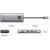 Orico PW11 8in1 USB-C Docking Station 2x USB-A 3.0 1x USB-C PD 100W 1x HDMI 4K 60Hz 1x Micro SD/SD 1x RJ45 Gigabit Ethernet 1x Audio 3.5mm - Gray