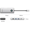 Orico PW11 8in1 USB-C Docking Station 2x USB-A 3.0 1x USB-A 2.0 1x USB-C 3.0 1x USB-C PD 100W 1x HDMI 4K 60Hz 1x VGA 1080P 60Hz 1x RJ45 Gigabit Ethernet - Sidabrinis