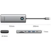 Orico PW11 9in1 USB-C Docking Station 2x USB-A 3.0 1x USB-C 3.0 1x USB-C PD 100 1x HDMI 4K 60Hz 1x Micro SD/SD 1x RJ45 2.5G Ethernet 1x Audio 3.5 mm - Gray