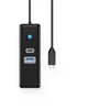 Orico PW3UR25-C3 3-port USB Hub 1x USB-A 3.0 1x USB-C 3.0 1x RJ45 2.5G Ethernet 0.5 m - Juodas