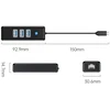 Orico PW3UR25-C3 USB Hub 4-Port 3x USB-A 3.0 1x RJ45 2.5G Ethernet 0.15m - Juodas