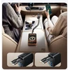 „Orico Twin Reach 45W“ USB-A + USB-C automobilinis įkroviklis su dviem ištraukiamais USB-C laidais – Juodas