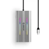 Orico XCR 12in1 RGB USB-C Docking Station 3x USB-A USB-C PD 100W HDMI 4K VGA RJ45 Gigabit SD and Micro SD Card Reader - Sidabrinis
