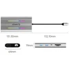 Orico XCR 12in1 RGB USB-C Docking Station 3x USB-A USB-C PD 100W HDMI 4K VGA RJ45 Gigabit SD and Micro SD Card Reader - Sidabrinis