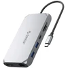 Orico XCR 12in1 USB-C Docking Station 2x USB-A 3.1 1x USB-A 2.0 1x USB-C PD 100W 1x USB-C 3.1 2x HDMI 2.0 4K 60Hz 1x DisplayPort 1.4 4K 60Hz 1x SD 3.0 1x Micro SD 3.0 1x RJ45 Gigabit Ethernet 1x audio CTIA 3.5mm - Gray