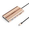 Orico XDR 12-in-1 USB-C Docking Station USB-A USB-C HDMI 4K VGA RJ45 Gigabit PD 100W SD and Micro SD Card Reader - Rose Gold