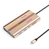 Orico XDR 12in1 RGB USB-C Docking Station 3x USB-A USB-C PD 100W HDMI 4K VGA RJ45 Gigabit SD and Micro SD Card Reader - Rose Gold