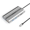 Orico XDR 12in1 USB-C Docking Station USB-A USB-C 2x HDMI 4K 60Hz DisplayPort 4K 60Hz RJ45 Gigabit PD 100W SD and Micro SD Card Reader - Sidabrinis