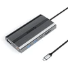 Orico XDR 12in1 USB-C Docking Station USB-A USB-C HDMI 4K VGA RJ45 Gigabit PD 100W SD and Micro SD Card Reader - Gray