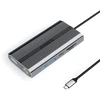 Orico XDR 12in1 USB-C Docking Station USB-A USB-C 2x HDMI 4K 60Hz DisplayPort 4K 60Hz RJ45 Gigabit PD 100W SD and Micro SD Card Reader - Gray