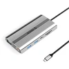 Orico XDR 12in1 USB-C Docking Station USB-A USB-C HDMI 4K VGA RJ45 Gigabit PD 100W SD and Micro SD Card Reader - Sidabrinis
