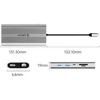 Orico XDR 12in1 USB-C Docking Station USB-A USB-C 2x HDMI 4K 60Hz DisplayPort 4K 60Hz RJ45 Gigabit PD 100W SD and Micro SD Card Reader - Sidabrinis