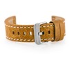 Pacific W48 leather watch strap - PREMIUM - camel/baltas - 24mm