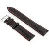 Pacific W64 juodas/red 18mm leather watch strap