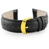 Pacific Dirželis skórzany do zegarka W83gold - juoda - 20mm