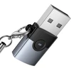 Adapteris OTG USB A to USB C Hoco UA46B pilka