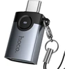 Adapteris OTG USB C į USB A Hoco 3A UA46C pilka