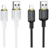 Cable USB A to Lightning Hoco 2,4A 1 m X128 Benefit juodas