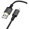 Cable USB A to Lightning Hoco 2,4A 1 m X128 Benefit juodas
