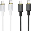 Cable USB C to USB C Hoco 3A 60W 1 m X128 Benefit juodas