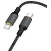 Cable USB C to USB C Hoco 3A 60W 1 m X128 Benefit juodas