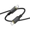 Cable USB C to USB C Hoco 3A 60W 1 m X128 Benefit juodas