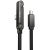 Cable with bracket USB C to USB C PD 60W Hoco 1,2 m U150 Exquisite juodas