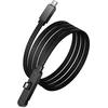 Cable with bracket USB C to USB C PD 60W Hoco 1,2 m U150 Exquisite juodas