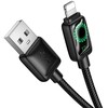 Laidas su LCD ekranu USB A į Lightning Hoco 2,4A 1,2 m U146 juodas