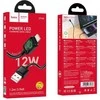 Laidas su LCD ekranu USB A į Lightning Hoco 2,4A 1,2 m U146 juodas