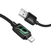 Laidas su LCD ekranu USB A į Lightning Hoco 2,4A 1,2 m U146 juodas