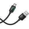 Cable with LCD USB A to USB C Hoco 3A 1,2 m U146 juodas