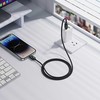 Laidas su LCD ekranu USB C į USB C Hoco 3A 60W 1,2 m U146 juodas