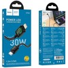 Laidas su LCD ekranu USB C į USB C Hoco 3A 60W 1,2 m U146 juodas