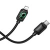 Cable with LCD USB C to USB C Hoco 3A 60W 1,2 m U146 juodas