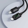 Laidas su LCD ekranu USB C į USB C Hoco 3A 60W 1,2 m U146 juodas