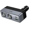 Car charger Hoco 1xUSB A + 1xUSB C+2x cigarette lighter jungtys PD QC3.0 max 240W/24V Z65B juodas