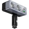 Car charger Hoco 1xUSB A + 1xUSB C+2x cigarette lighter jungtys PD QC3.0 max 240W/24V Z65B juodas