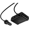 Car charger Hoco 2xUSB A + 2xUSB C+3x cigarette lighter jungtys PD QC3.0 240W Z64 juodas