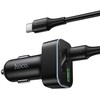 Automobilinis įkroviklis Hoco USB A + USB C PD QC3.0 48W + laidas USB C į C Z63B juodas