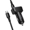 Automobilinis įkroviklis Hoco USB A + USB C PD QC3.0 48W + laidas USB C į C Z63B juodas