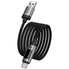 Duomenų kabelis su skaitmeniniu ekranu USB C į USB C Hoco PD 6A 240W 1,2 m U148 juodas