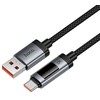Duomenų kabelis su skaitmeniniu ekranu USB C į USB C Hoco PD 6A 240W 1,2 m U148 juodas