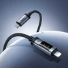 Duomenų kabelis su skaitmeniniu ekranu USB C - Lightning Hoco PD 27W 1,2 m U148 juodas