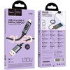 Duomenų kabelis su skaitmeniniu ekranu USB C į USB C Hoco PD 6A 240W 1,2 m U148 juodas